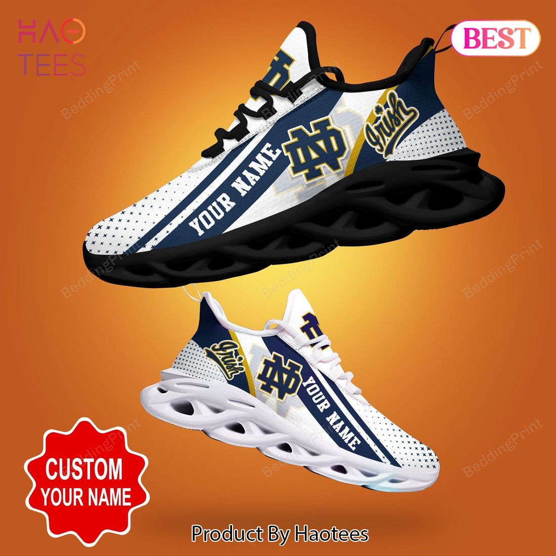 Notre Dame Fighting Irish NCAA White Mix Blue Max Soul Shoes