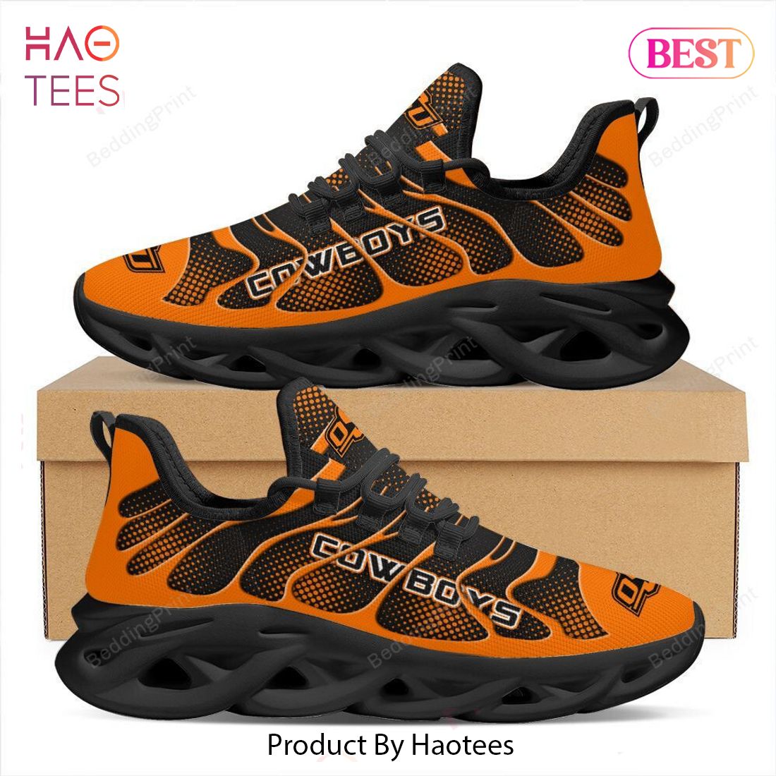 Oklahoma State Cowboys NCAA Hot Trend Orange Mix Black Max Soul Shoes Oklahoma State Cowboys NCAA Hot Trend Orange Mix Black Max Soul Shoes