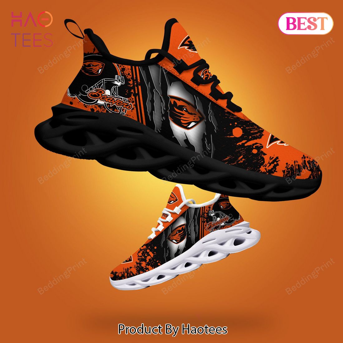 Oregon State Beavers NCAA Black Orange Color Max Soul Shoes