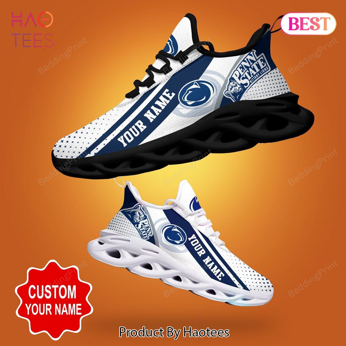 Penn State Nittany Lions NCAA Hot Trend Blue White Max Soul Shoes