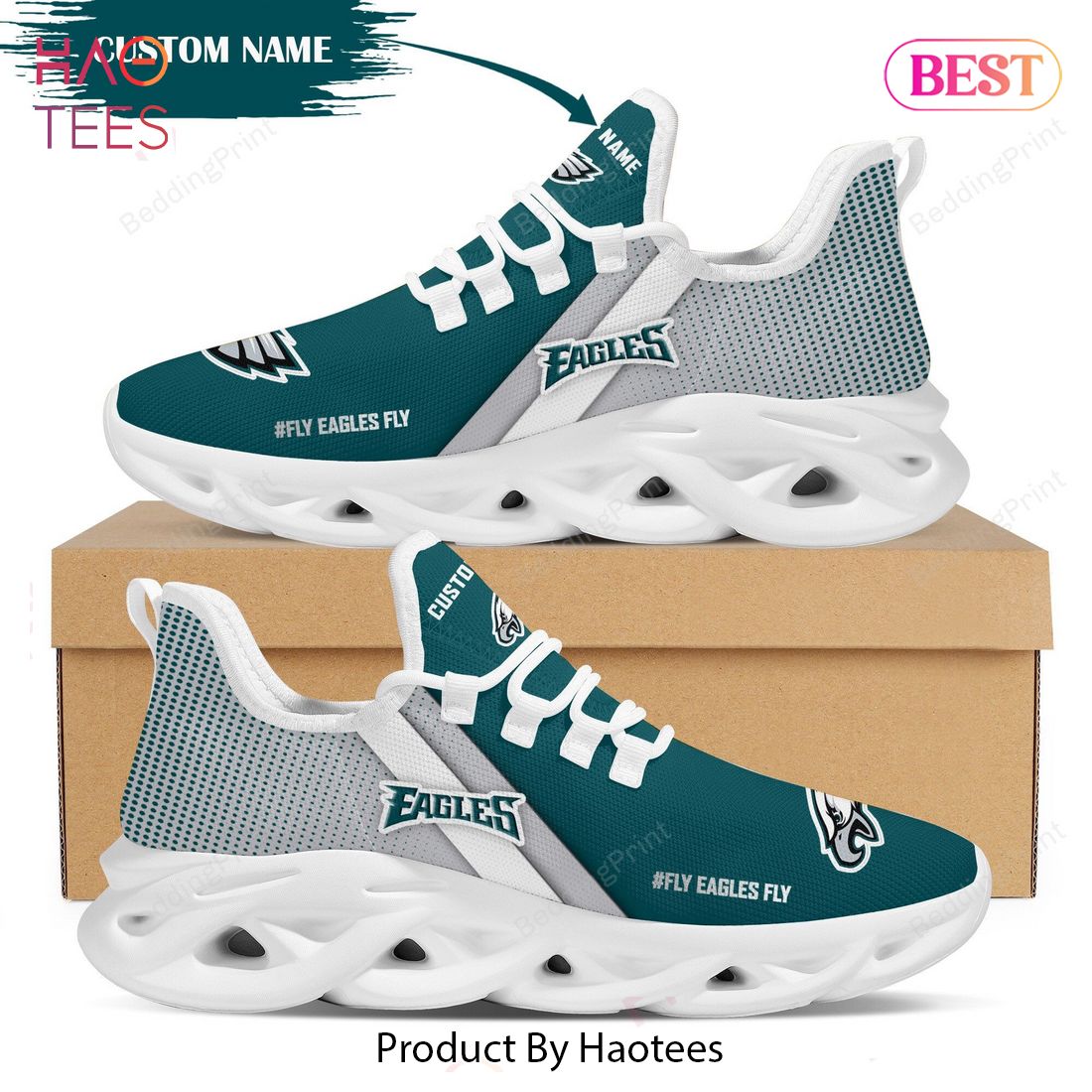 Philadelphia Eagles Blue Mix Grey Max Soul Shoes