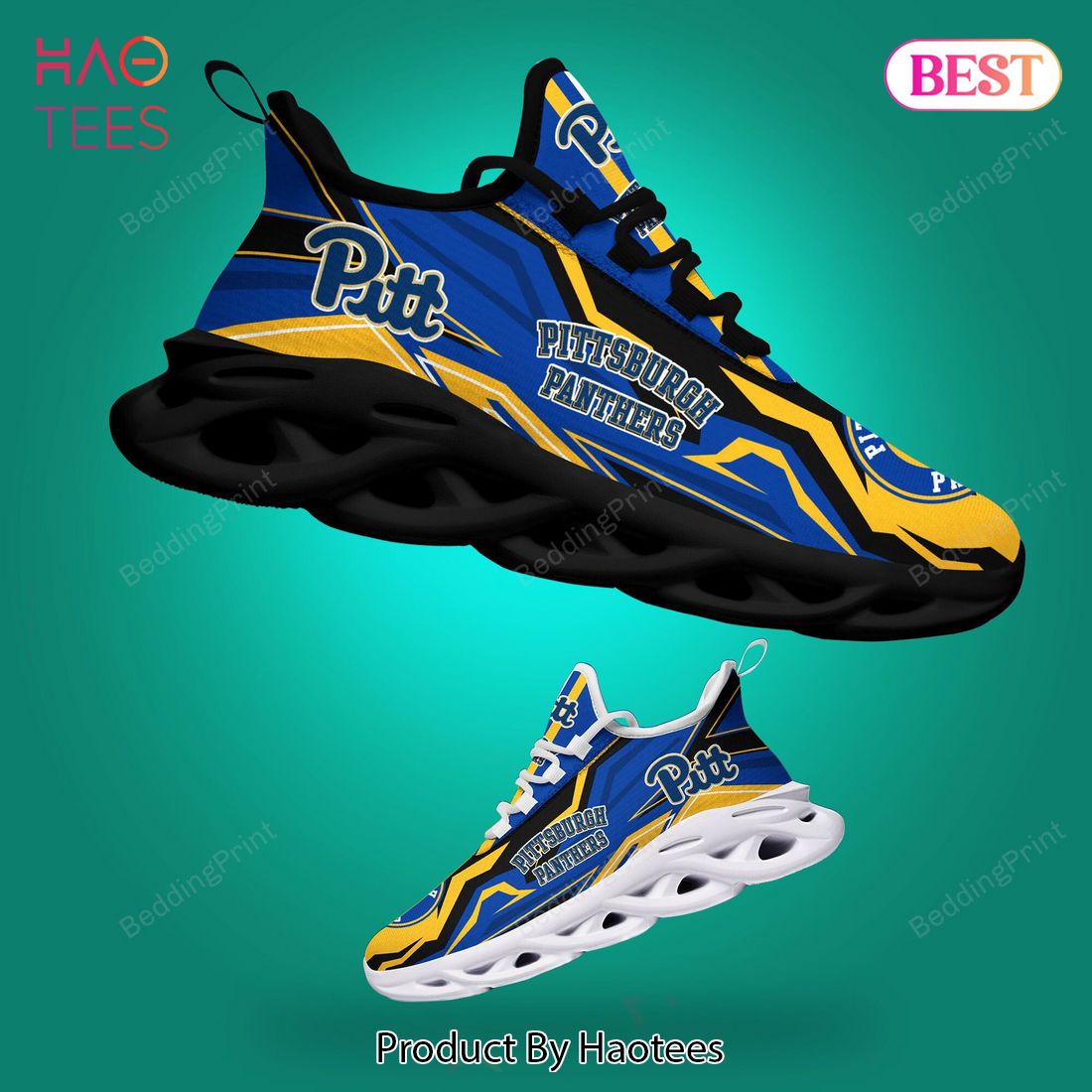 Pittsburgh Panthers NCAA Blue Mix Gold Max Soul Shoes