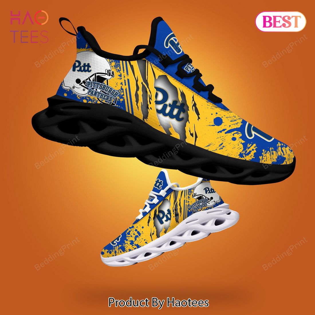 Pittsburgh Panthers NCAA Gold Mix Blue Max Soul Shoes