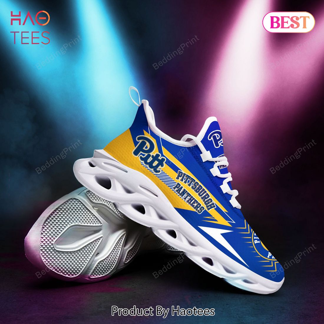 Pittsburgh Panthers NCAA Hot Trend Blue Mix Gold Max Soul Shoes