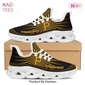 Pittsburgh Pirates MLB Light Flashes Design Trending Black Gold Max Soul Shoes