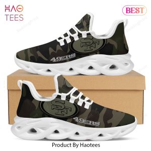 San Francisco 49ers Camo Camouflage Design Trending Black Max Soul Shoes