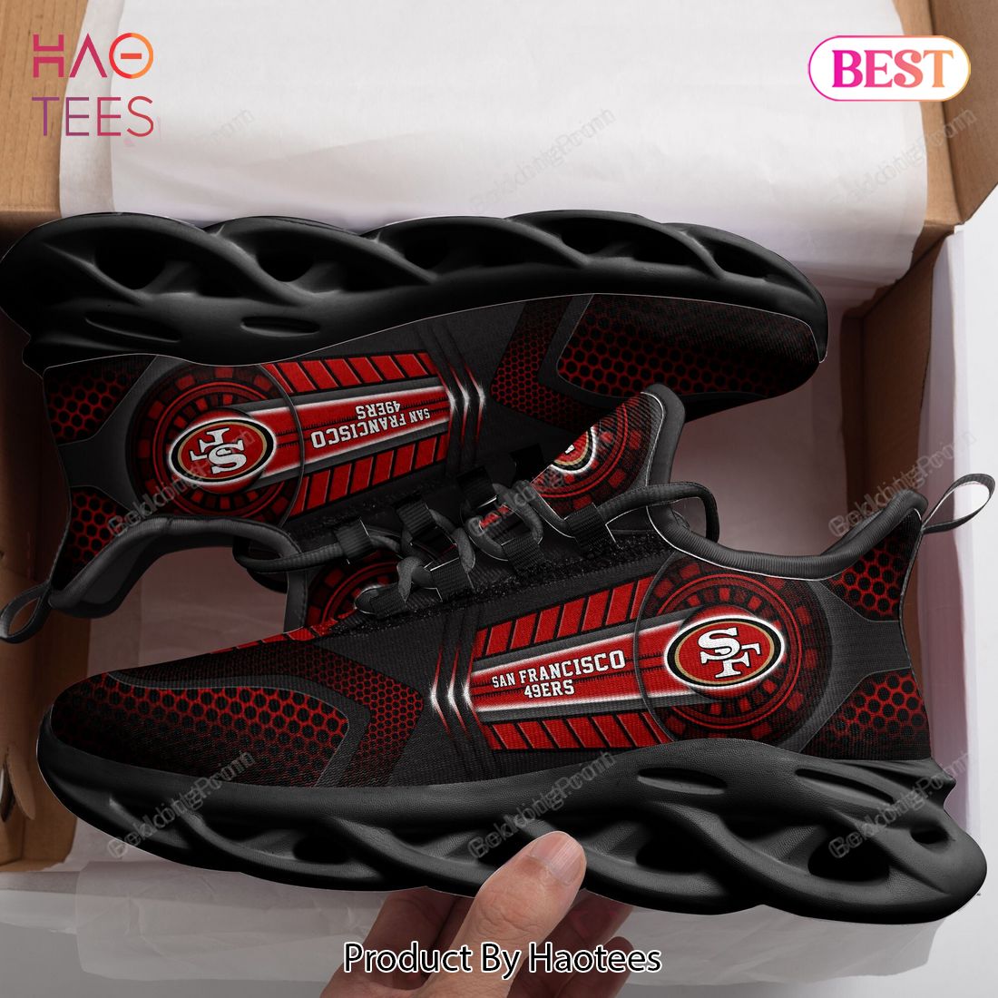 San Francisco 49ers Red Mix Black Max Soul Shoes