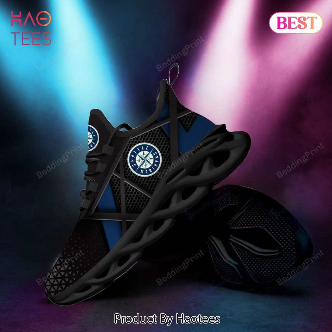 Seattle Mariners MLB Blue Mix Black Max Soul Shoes