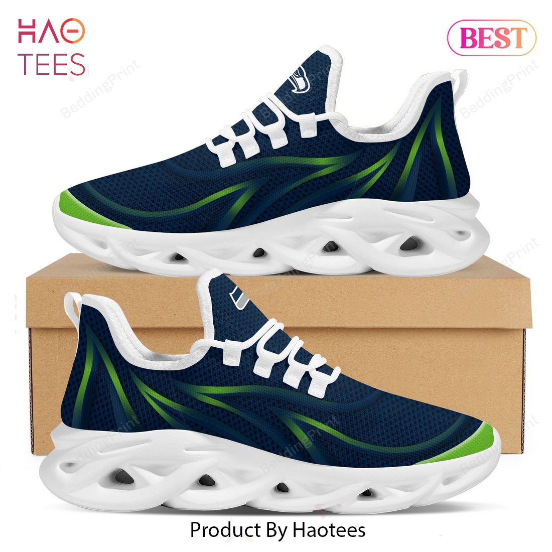 Seattle Seahawks NFL Trending Blue Mix Green Max Soul Shoes