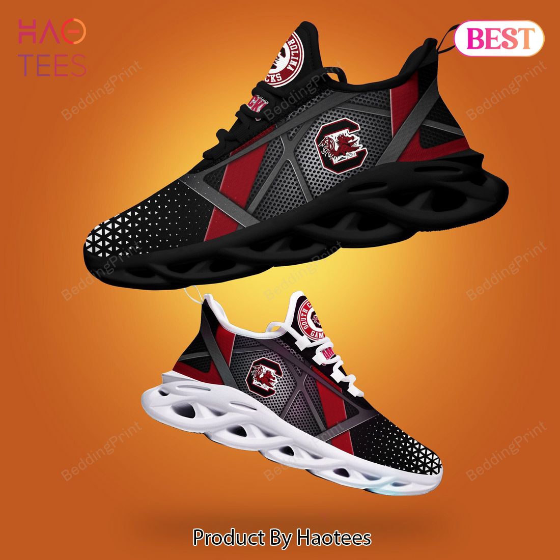 South Carolina Gamecocks NCAA Hot Trend Black Mix Red Max Soul Shoes