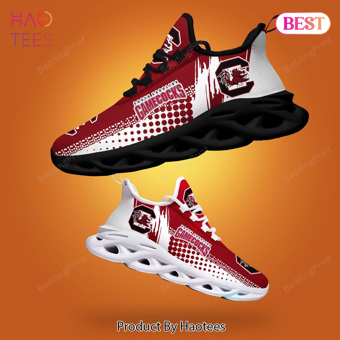 South Carolina Gamecocks NCAA Red White Color Max Soul Shoes