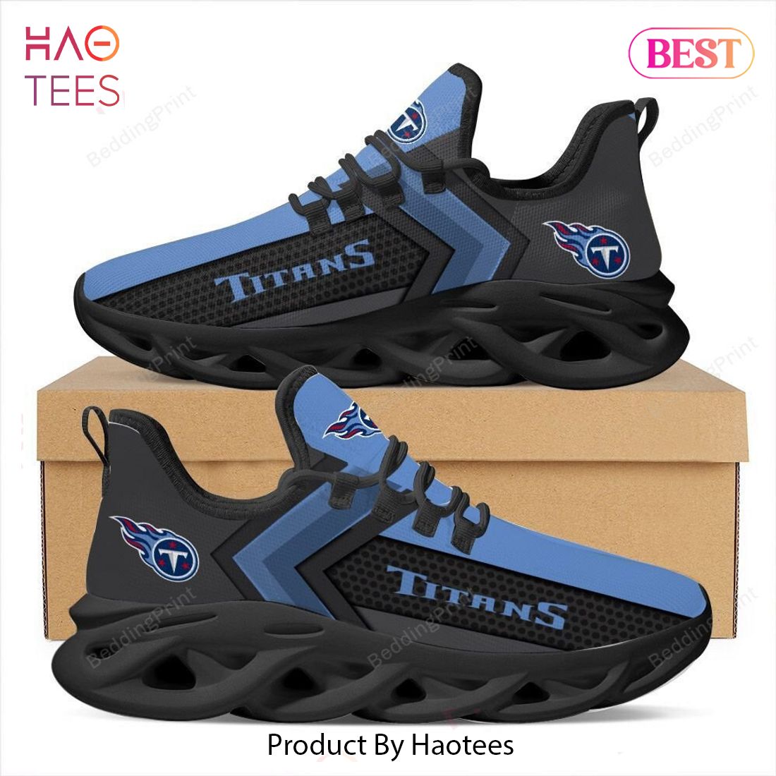 Tennessee Titans NFL Blue Mix Black Max Soul Shoes