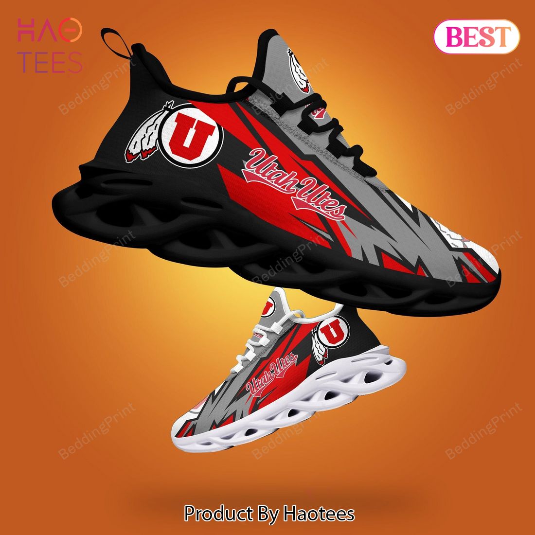 Utah Utes NCAA Red Grey Black Max Soul Shoes