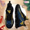 West Virginia Mountaineers NCAA Blue Gold Color Max Soul Shoes