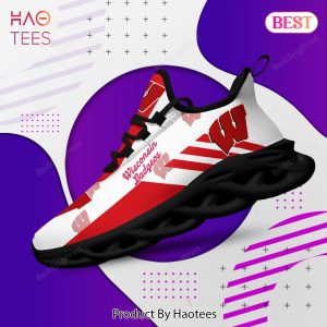 Wisconsin Badgers NCAA Hot Trend White Mix Red Max Soul Shoes