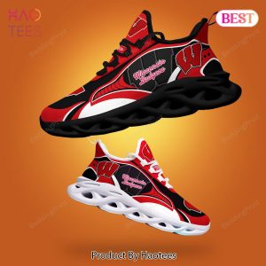 Wisconsin Badgers NCAA Red Black White Max Soul Shoes