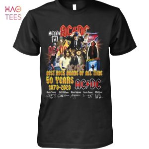 AC DC Best Rock Bands Of All Time 50 Years 1973 2023 Shirt