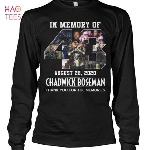 In Memory Of 43August 23 2020 Chadwich Boseman Thank You For The Memories Shirt Unisex Shirt