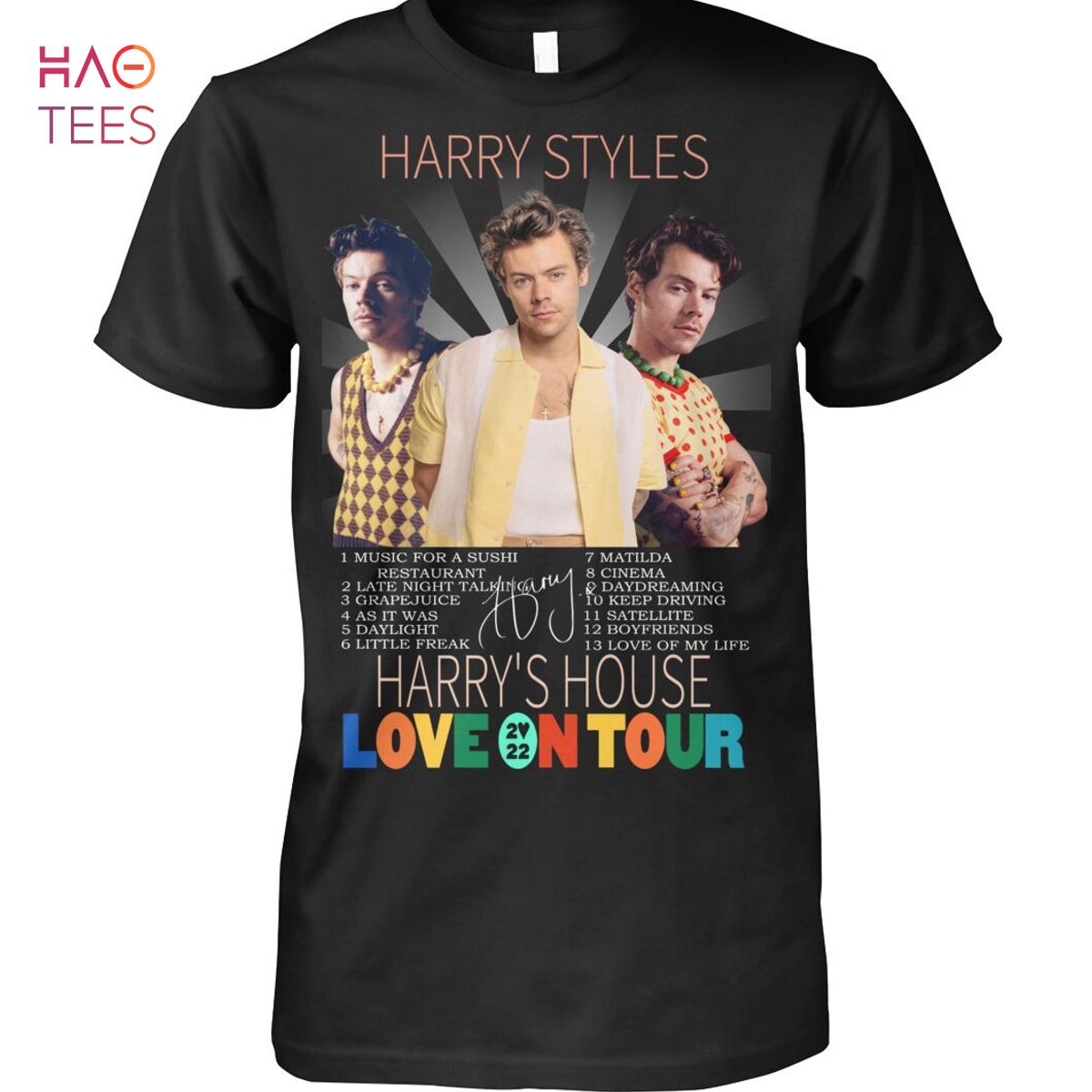 Olafeus Harry Styles Casual Suit | Butterfly Shirt | Love on Tour | Harrys House merch | Sign of The Times | Concert Outfits | D Dark Heather M Long Sleeve 