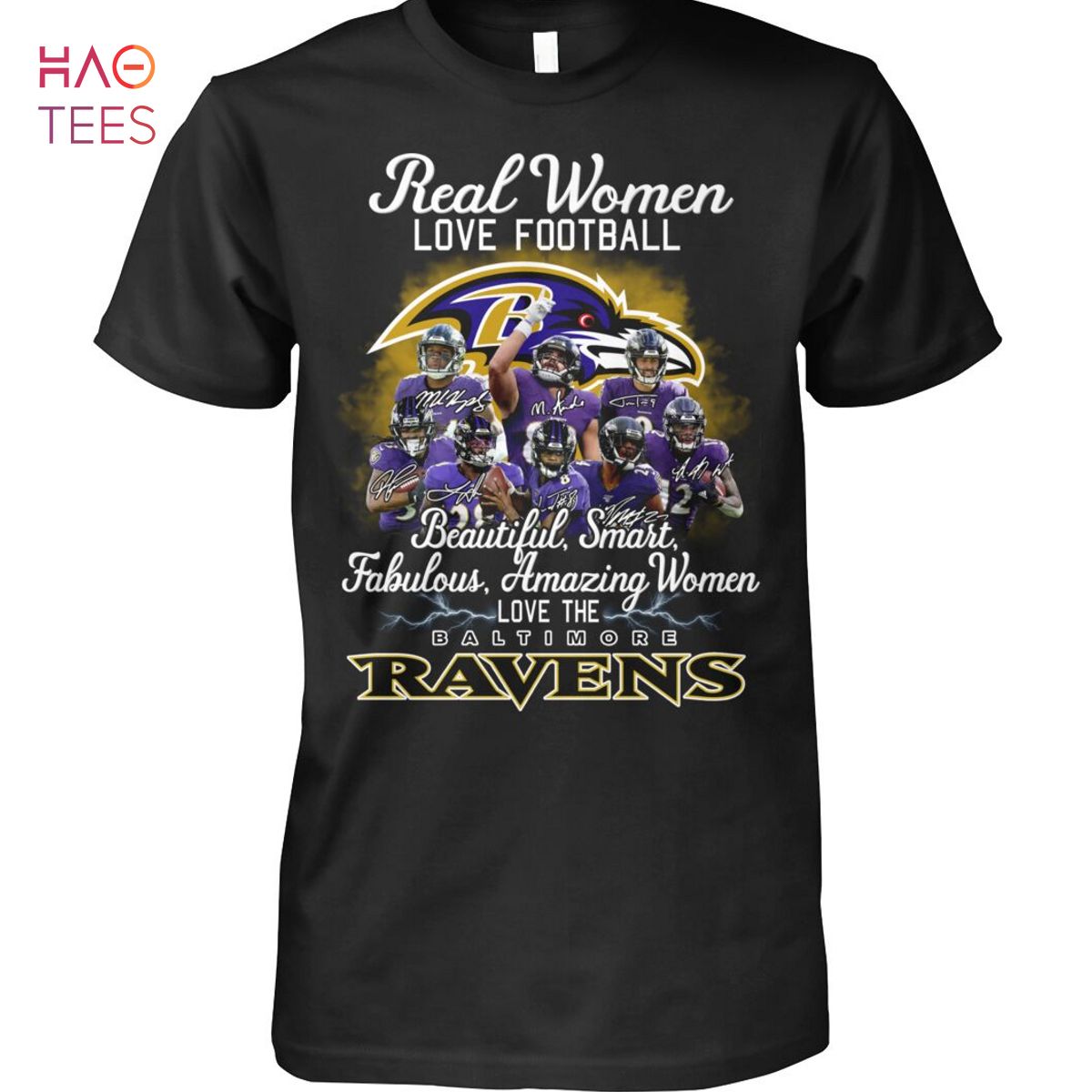 Real Women Love Football Beautiful Smart Fabulous Amazing Women Love The Baltimore Ravens Shirt