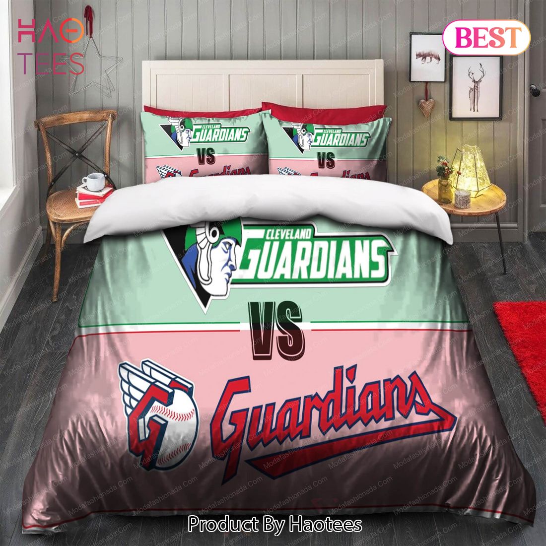 MLB Cleveland Indians Twin Bed In Bag Set