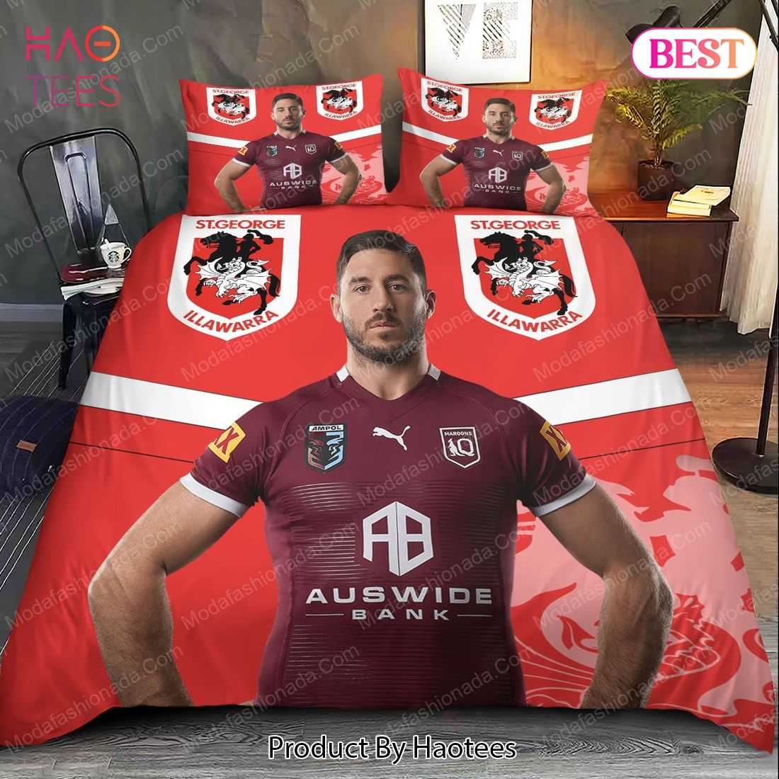Buy Ben Hunt St. George Illawarra Dragons Bedding Sets Bed Sets, Bedroom Sets, Comforter Sets, Duvet Cover, Bedspread