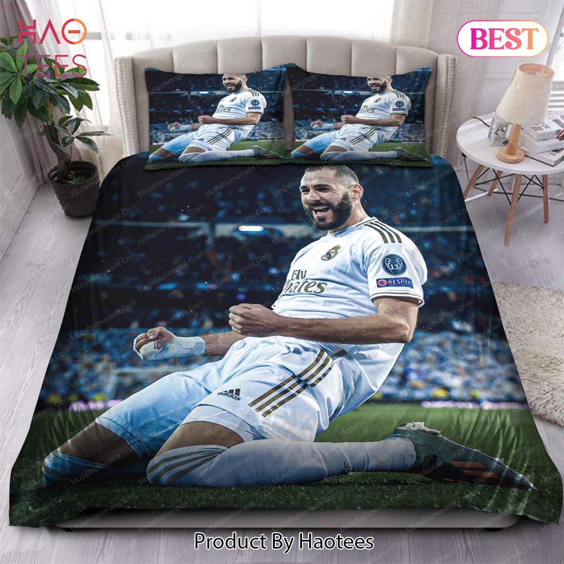 Buy Benzema Legend Real Madrid Laliga 01 Bedding Sets Bed Sets, Bedroom Sets, Comforter Sets, Duvet Cover, Bedspread