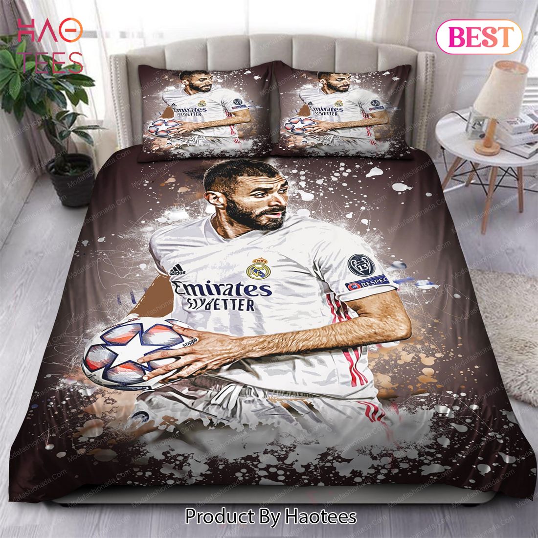 Buy Benzema Legend Real Madrid Laliga 07 Bedding Sets Bed Sets, Bedroom Sets, Comforter Sets, Duvet Cover, Bedspread