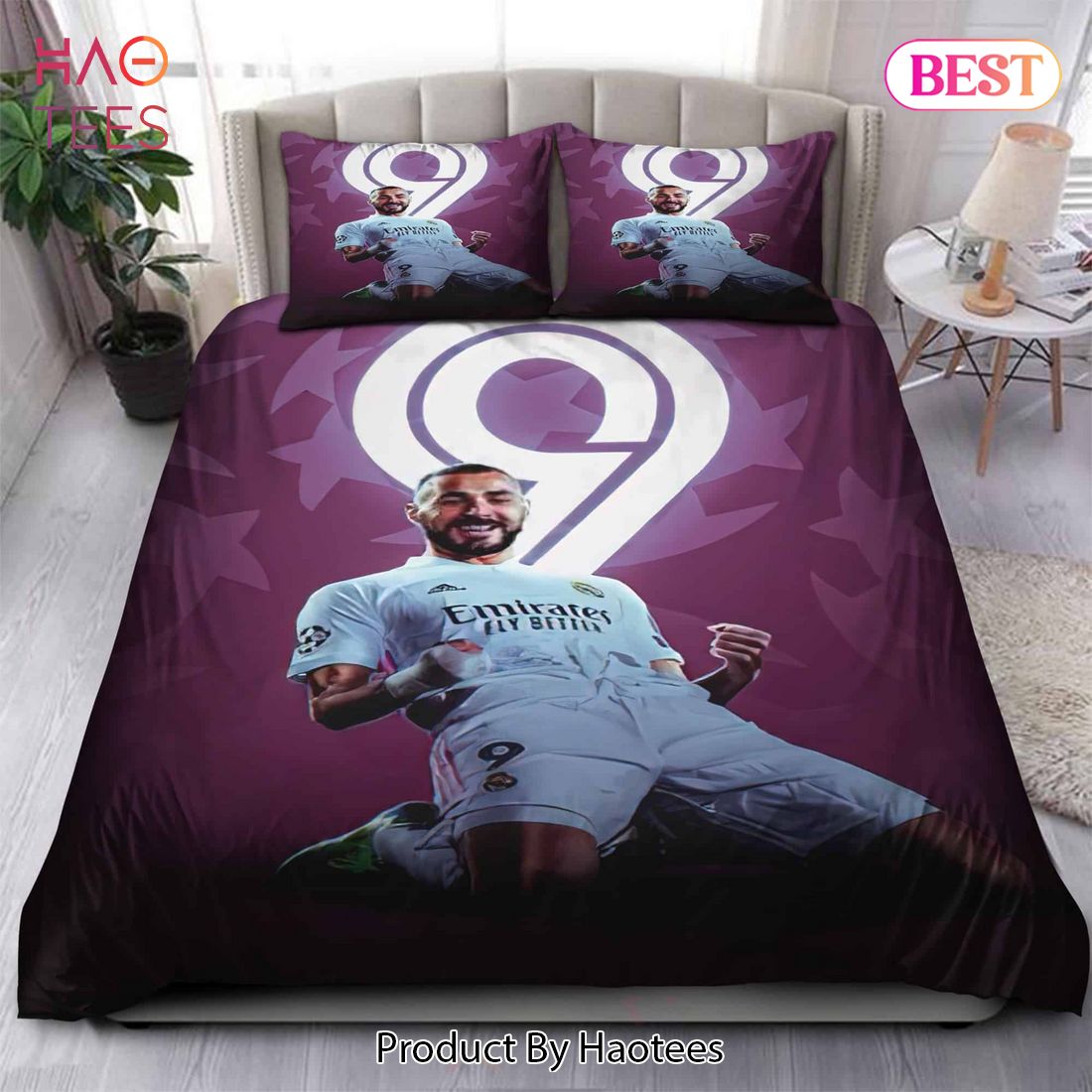 Buy Benzema Legend Real Madrid Laliga 22 Bedding Sets Bed Sets, Bedroom Sets, Comforter Sets, Duvet Cover, Bedspread