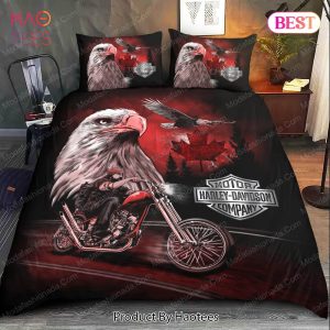 Buy Biker Eagle Harley Davidson Canadian Flag Bedding Sets Bed Sets, Bedroom Sets, Comforter Sets, Duvet Cover, Bedspread