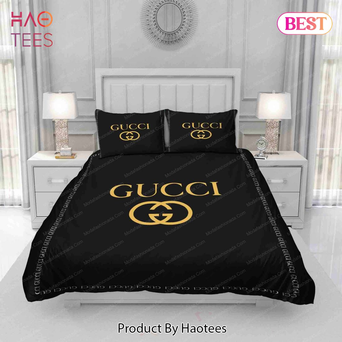 Complete Bedding Set - Duvet, Bedspread With Pillowcases - Gucci Inspired