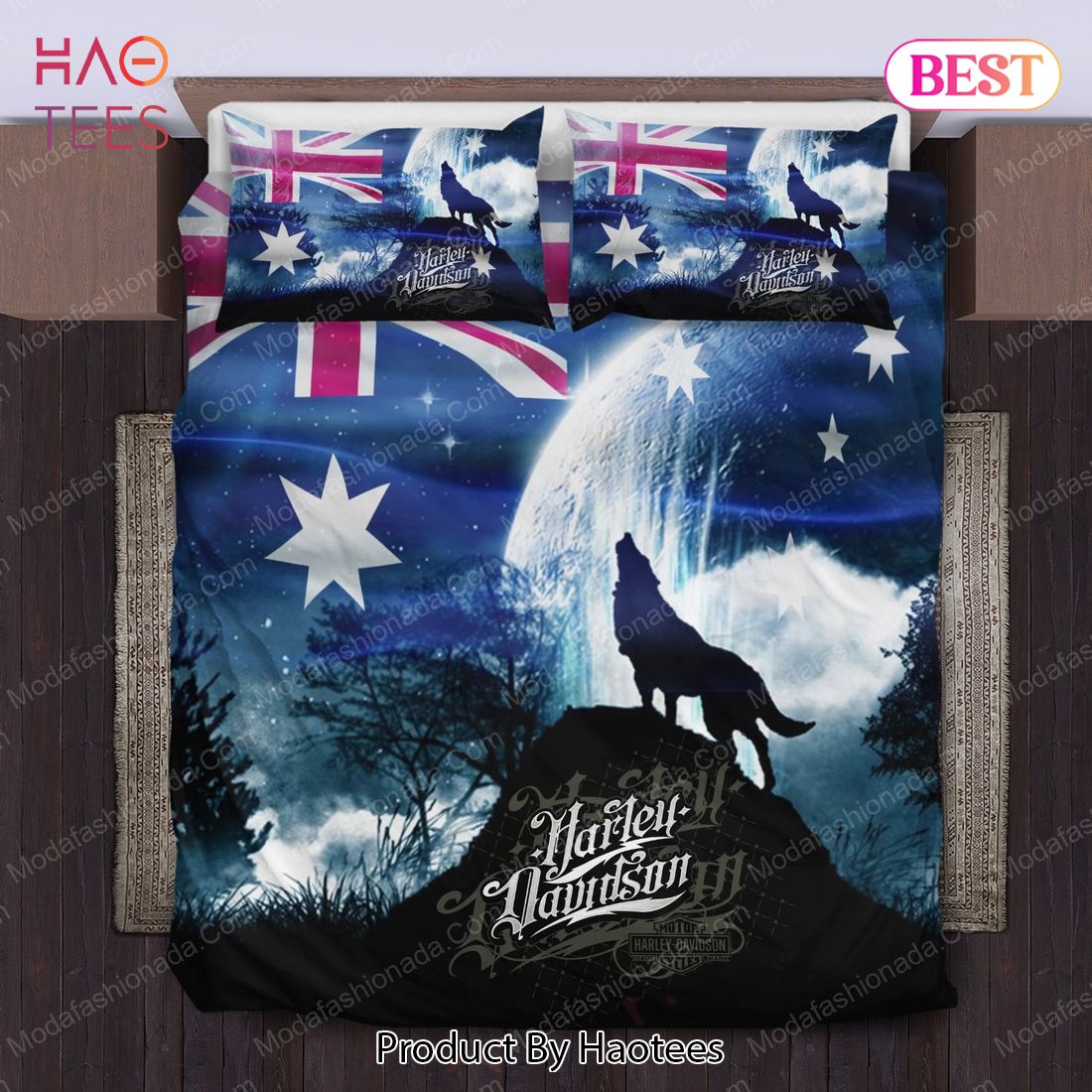 Buy Black Wolf Harley Davidson Bedding Sets Bed Sets, Bedroom Sets, Comforter Sets, Duvet Cover, Bedspread Luxury Store