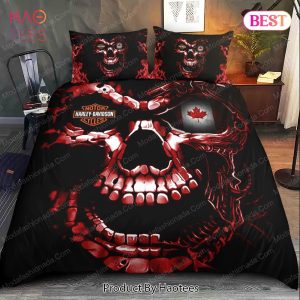 Buy Canadian Flag Skull Harley Davidson Bedding Sets Bed Sets, Bedroom Sets, Comforter Sets, Duvet Cover, Bedspread