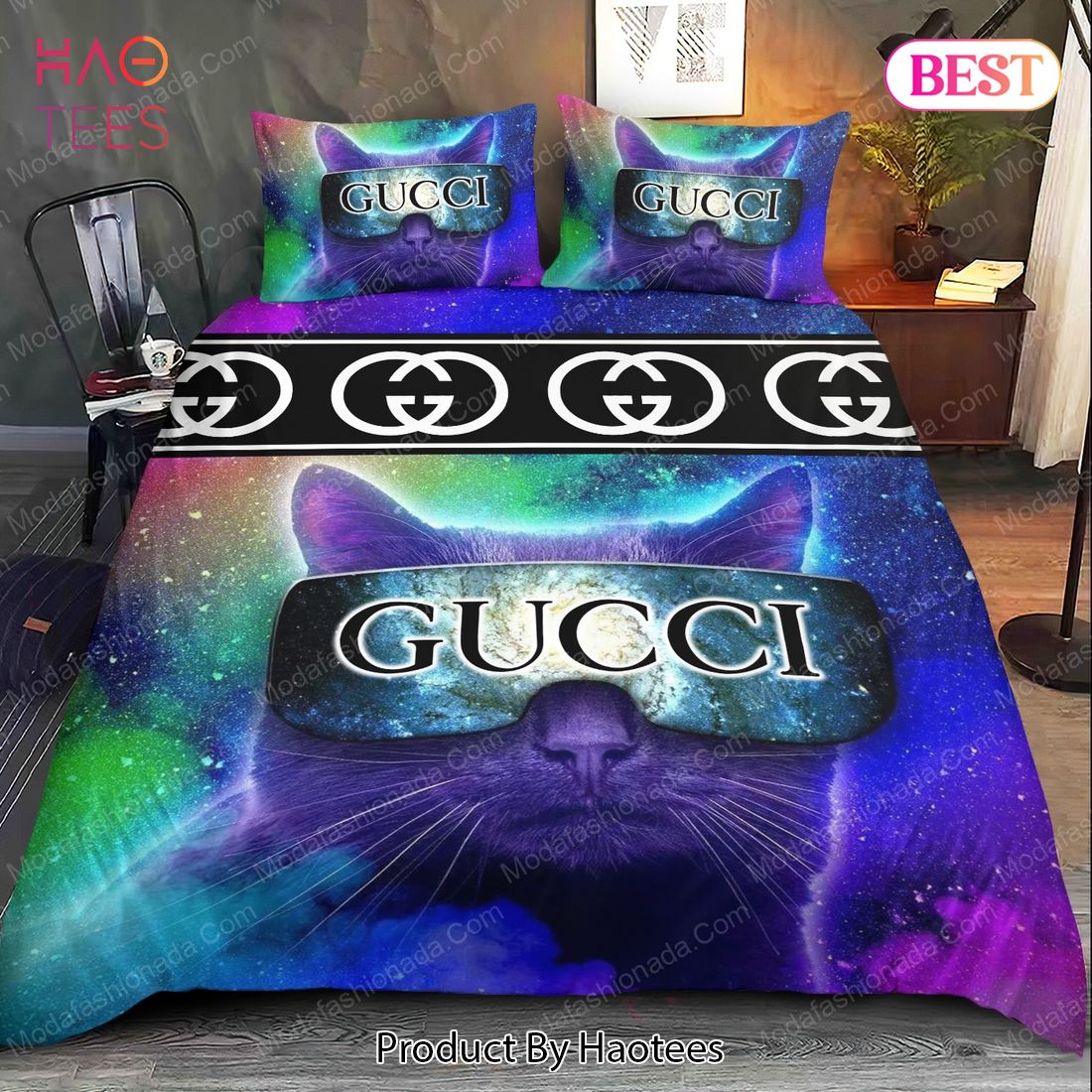 Buy Cats Glasses Gucci Bedding Sets Bed Sets, Bedroom Sets, Comforter Sets, Duvet Cover, Bedspread Luxury Store