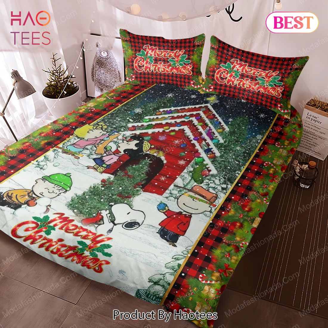 Buy Christmas Snoopy Bedding Sets Bed Sets, Bedroom Sets, Comforter Sets, Duvet Cover, Bedspread