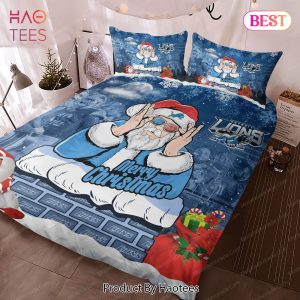 Buy Detroit Lions Christmas Santa Claus Bedding Sets Bed Sets, Bedroom Sets, Comforter Sets, Duvet Cover, Bedspread
