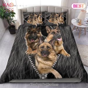 Buy German Shepherd Zipper Dog Animal 2 Bedding Set Bed Sets, Bedroom Sets, Comforter Sets, Duvet Cover, Bedspread