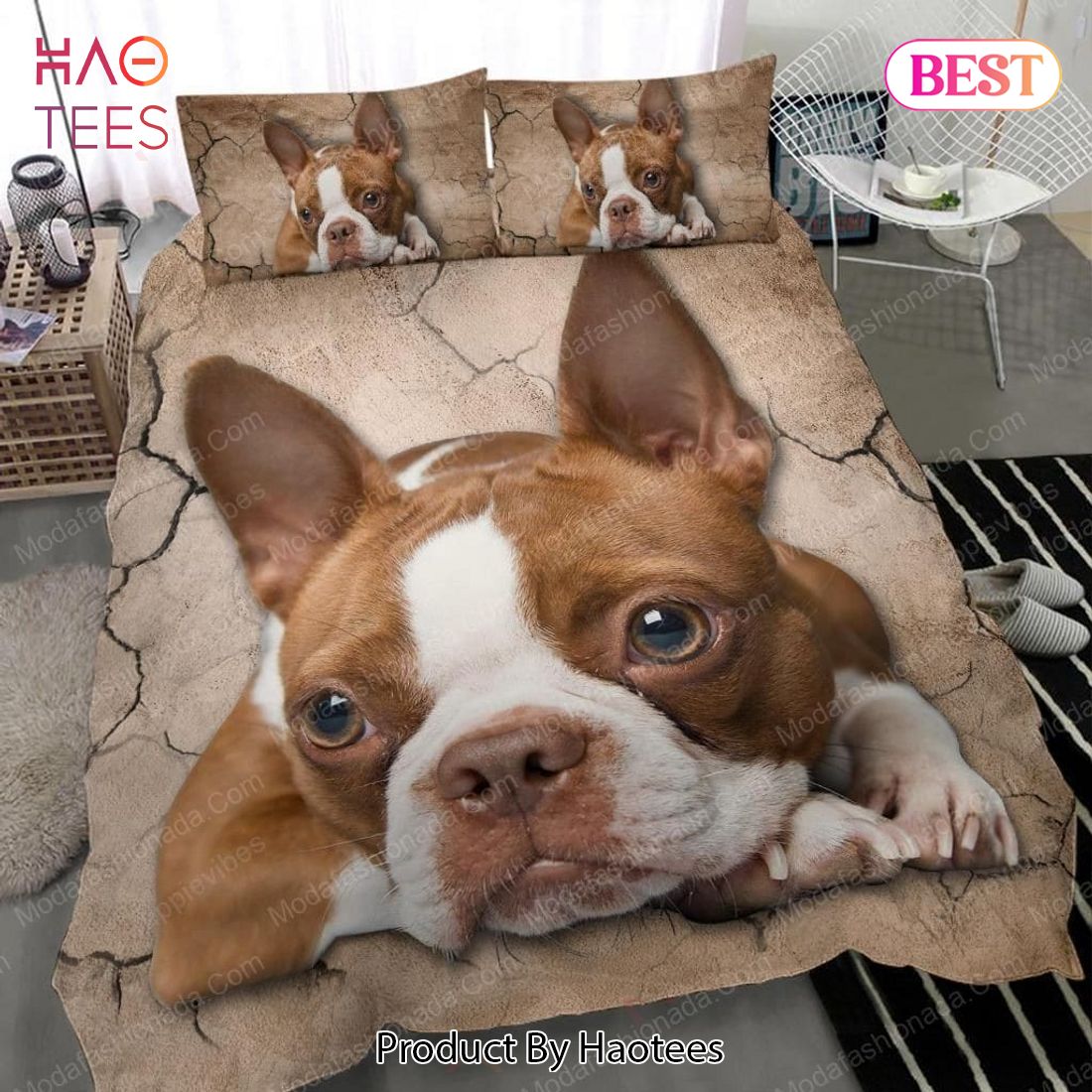 Boston terrier cheap queen sheets