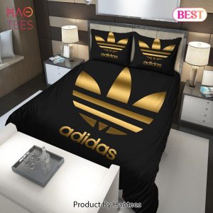 Buy Gold Adidas Logo Bedding Set Bed Sets, Bedroom Sets, Comforter Sets, Duvet Cover, Bedspread