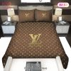 Buy Gold Louis Vuitton Symbol Logo Bedding Sets Bed Sets, Bedroom Sets, Comforter Sets, Duvet Cover, Bedspread