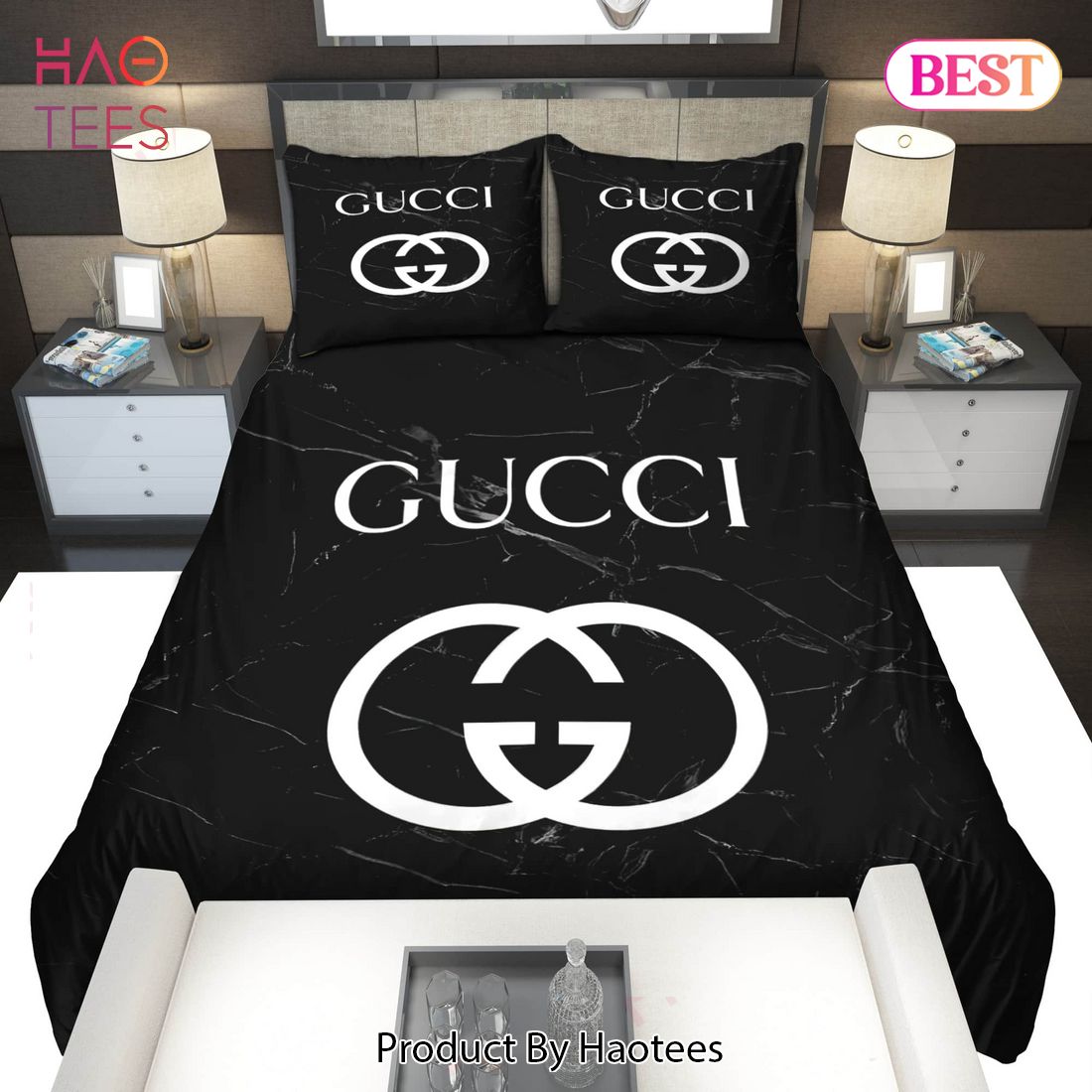 Buy Gucci Black Marble Marmor Bedding Sets Bed Sets, Bedroom Sets, Comforter Sets, Duvet Cover, Bedspread Luxury Store