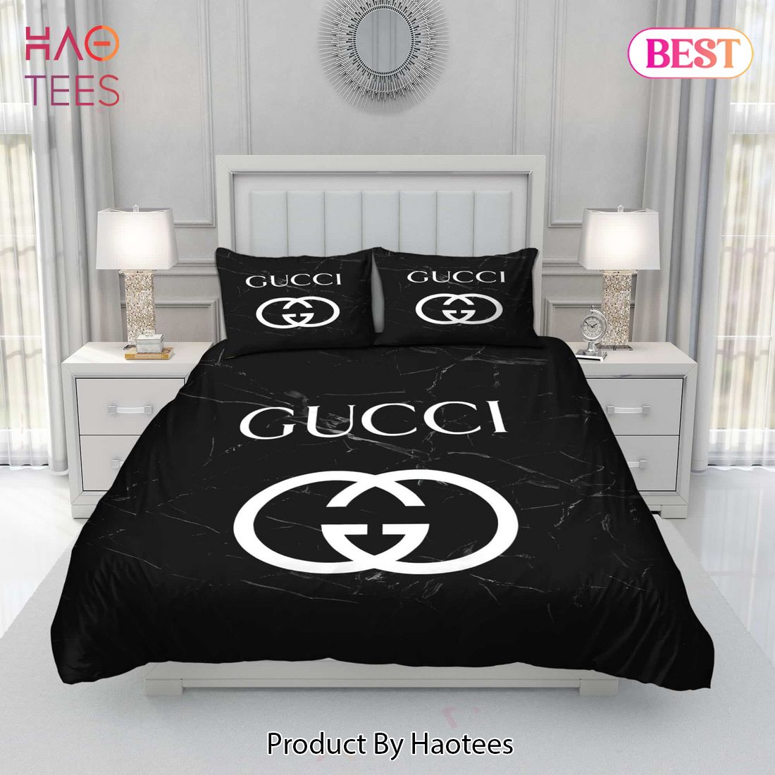 Buy Gucci Black Marble Marmor Bedding Sets Bed Sets, Bedroom Sets, Comforter Sets, Duvet Cover, Bedspread Luxury Store