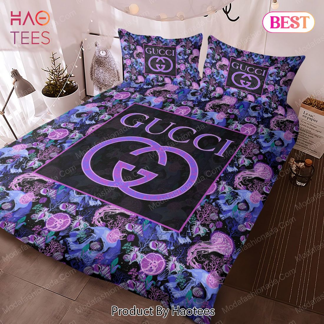 Gucci Bed Sheets  Gucci bedding, Pink comforter sets, Cheap bedding sets