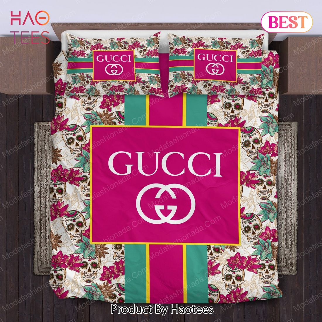 Buy Gucci Sugar Skull Bedding Sets Bed Sets, Bedroom Sets, Comforter Sets, Duvet Cover, Bedspread Luxury Store