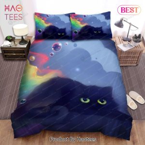 Buy Halloween Bubbles And Black Cat Animal 280 Bedding Set Bed Sets, Bedroom Sets, Comforter Sets, Duvet Cover, Bedspread