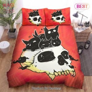 Buy Halloween Cartoon Skull & Adorable Black Cat Animal 306 Bedding Set Bed Sets, Bedroom Sets, Comforter Sets, Duvet Cover, Bedspread