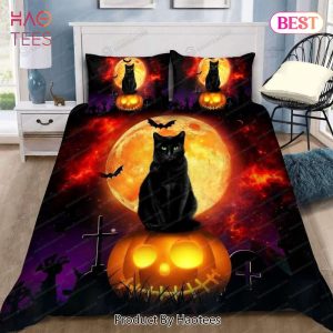 Buy Halloween Jack O’Lantern Black Cat Animal 294 Bedding Set Bed Sets, Bedroom Sets, Comforter Sets, Duvet Cover, Bedspread