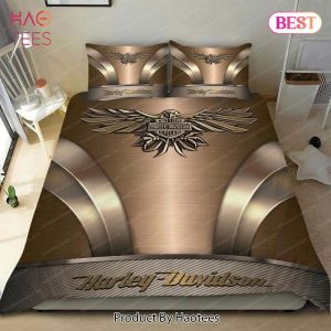 Buy Harley Davidson Eagle Brown Background Motorcycles Logo Moto 28 Bedding Set Bed Sets, Bedroom Sets, Comforter Sets, Duvet Cover, Bedspread