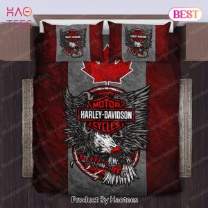 Buy Harley Davidson Eagle Canada Flag Bedding Sets Bed Sets, Bedroom Sets, Comforter Sets, Duvet Cover, Bedspread