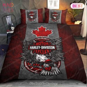 Buy Harley Davidson Eagle Canada Flag Bedding Sets Bed Sets, Bedroom Sets, Comforter Sets, Duvet Cover, Bedspread